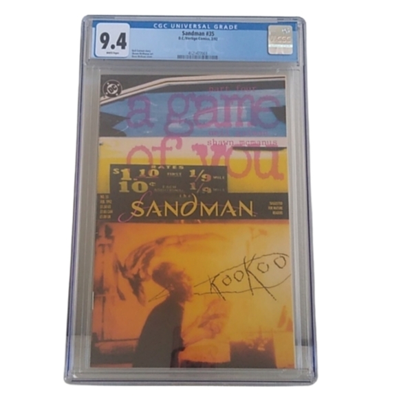 D.C. Vertigo Comics SANDMAN #35 CGC Graded 9.4 Neil Gaiman 2/92 WP